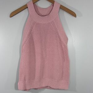 LOFT Pink Knit Sleeveless Top Size Small